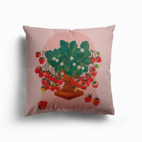 Strawberries Canvas Cushion